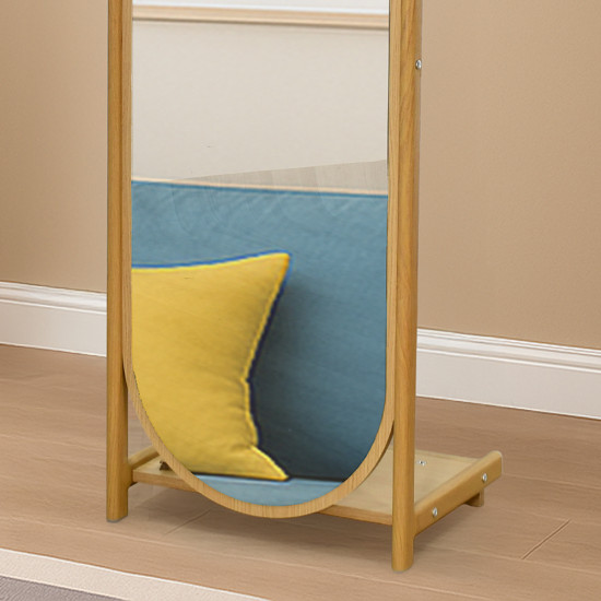 مرآة ديكور استاند بإطار خشبي عصري مرآة ديكور استاند بإطار خشبي عصري