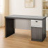 مكتب خشبي مودرن مع خزانة رمادي 120 سم