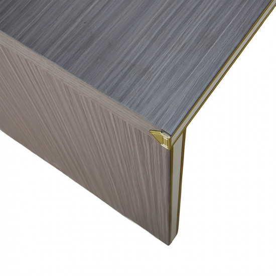 مكتب خشبي تنفيذي مع وحدة تخزين