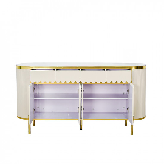 دولاب بوفيه خشب سطح رخامي 160 سم دولاب بوفيه خشب سطح رخامي 160 سم