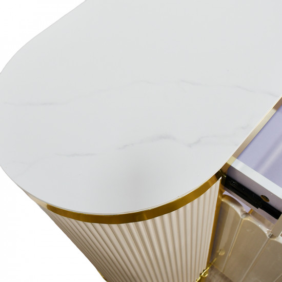 دولاب بوفيه خشب سطح رخامي 160 سم دولاب بوفيه خشب سطح رخامي 160 سم