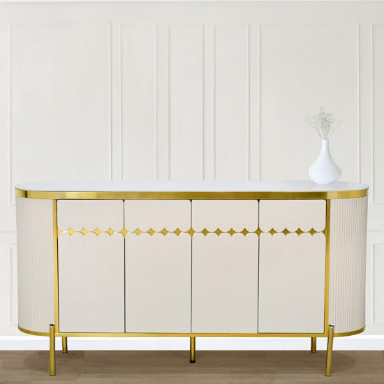 دولاب بوفيه خشب سطح رخامي 160 سم دولاب بوفيه خشب سطح رخامي 160 سم