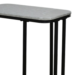 طاولة خدمة مفردة خشب مع قاعدة معدن