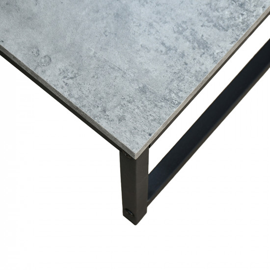 طقم طاولات خدمة 5 قطع خشبي رمادي