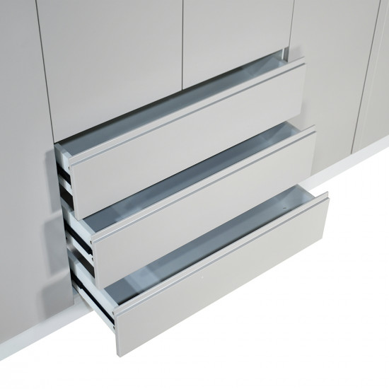 دولاب ملابس مودرن خشبي 6 باب رمادي فاتح دولاب ملابس مودرن خشبي 6 باب رمادي فاتح