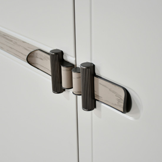 دولاب ملابس مودرن خشبي 6 باب رمادي فاتح دولاب ملابس مودرن خشبي 6 باب رمادي فاتح