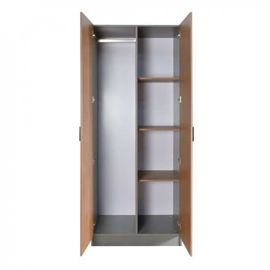 دولاب ملابس خشبي مودرن 2 باب بني