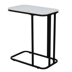 طاولة خدمة مفردة خشب مع قاعدة معدن