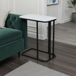 طاولة خدمة مفردة خشب مع قاعدة معدن