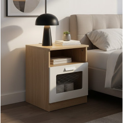 طاولة سرير جانبية مودرن خشبية  طاولة سرير جانبية مودرن خشبية