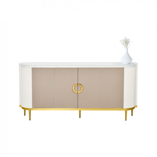 دولاب بوفيه خشب سطح رخامي 180 سم