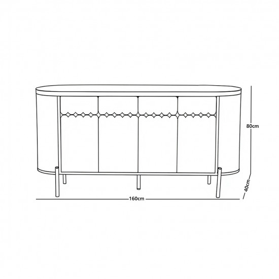دولاب بوفيه خشب سطح رخامي 160 سم دولاب بوفيه خشب سطح رخامي 160 سم