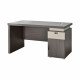 مكتب خشبي مودرن مع خزانة رمادي 140 سم مكتب خشبي مودرن مع خزانة رمادي 140 سم