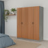 دولاب ملابس خشبي مودرن 4 باب بني