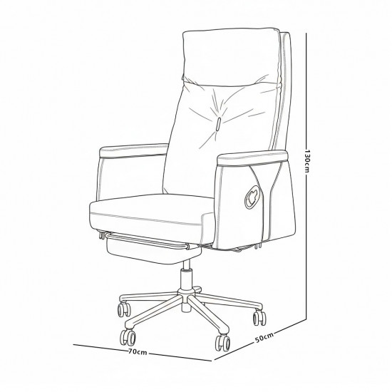 كرسي مكتب مودرن دوار جلد بيج كرسي مكتب مودرن دوار جلد بيج