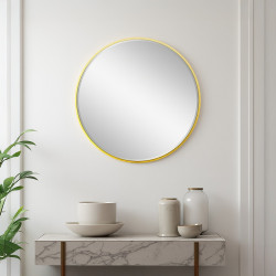 مرآة حائط 90x90 سم بإطار معدن مرآة حائط 90x90 سم بإطار معدن