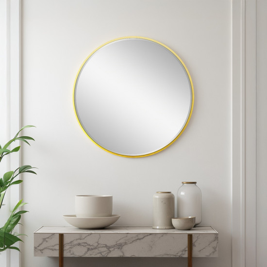 مرآة حائط 90x90 سم بإطار معدن مرآة حائط 90x90 سم بإطار معدن