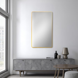 مرآة حائط 120x60 سم بإطار معدن مرآة حائط 120x60 سم بإطار معدن