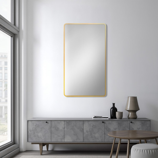 مرآة حائط 120x60 سم بإطار معدن مرآة حائط 120x60 سم بإطار معدن