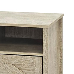 طاولة سرير جانبية خشب بيج 60×40 سم