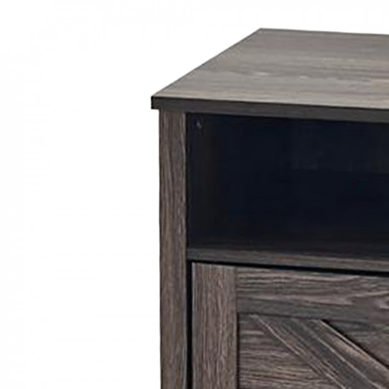 طولة سرير جانبية خشب بني  60×40 سم  طولة سرير جانبية خشب بني  60×40 سم