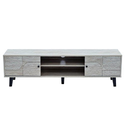 وحدة تلفاز خشبية مودرن رمادي 160 سم وحدة تلفاز خشبية مودرن رمادي 160 سم