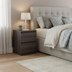 طولة سرير جانبية خشب بني غامق 48×50سم