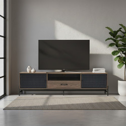 وحدة تلفاز خشبية مودرن بني 180 سم وحدة تلفاز خشبية مودرن بني 180 سم