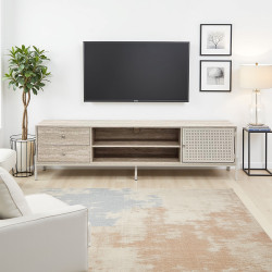 وحدة تلفاز خشبية بيج 180 سم وحدة تلفاز خشبية بيج 180 سم