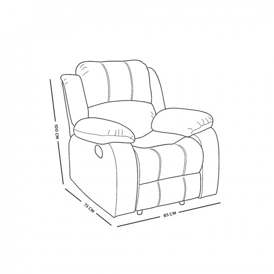 كرسي استرخاء ثابت قماشي كافيه