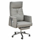 كرسي مكتب مودرن دوار جلد رمادي