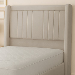 سرير خشبي بتنجيد مخملي عصري 120×200سم سرير خشبي بتنجيد مخملي عصري 120×200سم