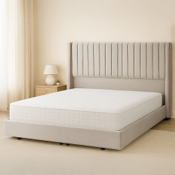 سرير خشبي بتنجيد مخملي عصري 180×200سم سرير خشبي بتنجيد مخملي عصري 180×200سم