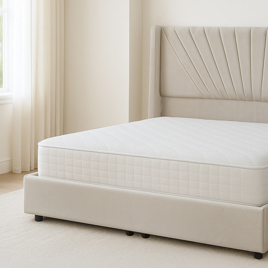 سرير خشبي بتنجيد مخملي عصري 180×200سم