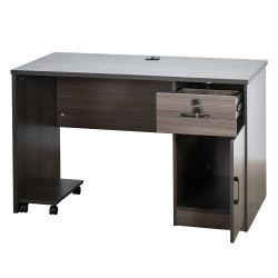 مكتب خشبي مودرن بقاعدة متحركة مع خزانة مكتب خشبي مودرن بقاعدة متحركة مع خزانة
