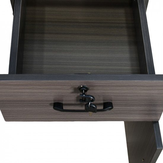 مكتب خشبي مودرن بقاعدة متحركة مع خزانة مكتب خشبي مودرن بقاعدة متحركة مع خزانة