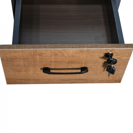 مكتب خشبي مودرن مع خزانة 120سم