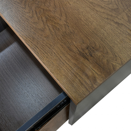 مكتب خشبي مودرن مع خزانة 120سم