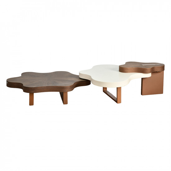 طقم طاولات خدمة مودرن 3 قطع مدمج