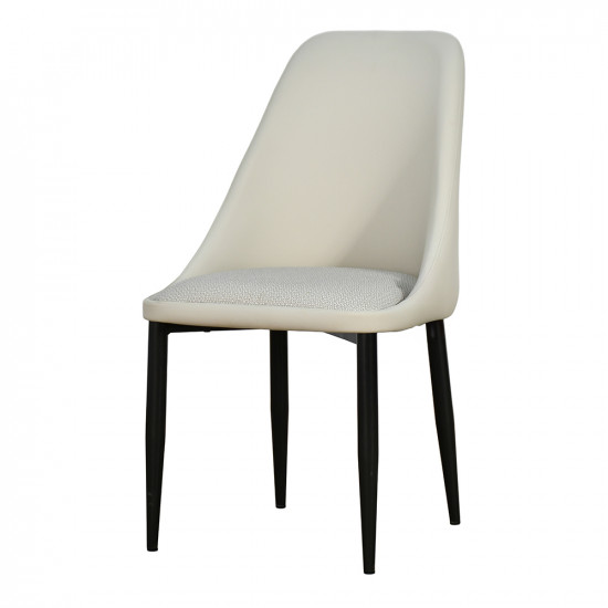 كرسي مفرد مودرن جلد مع أرجل معدنية رمادي كرسي مفرد مودرن جلد مع أرجل معدنية رمادي