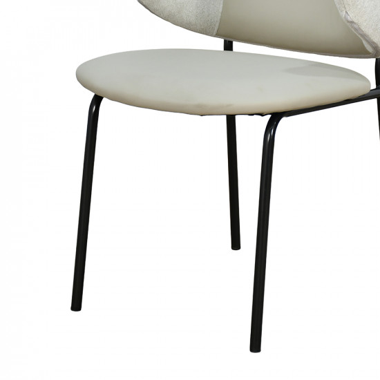 كرسي مفرد مودرن جلد بأرجل معدنية رمادي فاتح كرسي مفرد مودرن جلد بأرجل معدنية رمادي فاتح