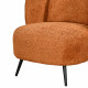 كرسي مفرد فخم مودرن قماش بظهر جلد برتقالي كرسي مفرد فخم مودرن قماش بظهر جلد برتقالي
