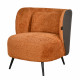 كرسي مفرد فخم مودرن قماش بظهر جلد برتقالي كرسي مفرد فخم مودرن قماش بظهر جلد برتقالي
