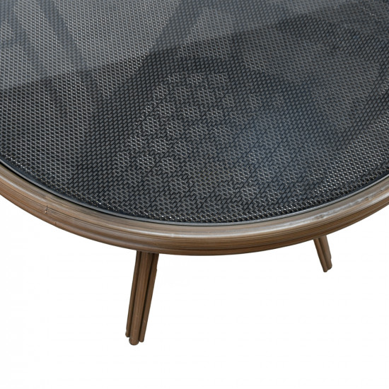 جلسة خارجية 4 مقاعد و طاولة بسطح زجاجي جلسة خارجية 4 مقاعد و طاولة بسطح زجاجي