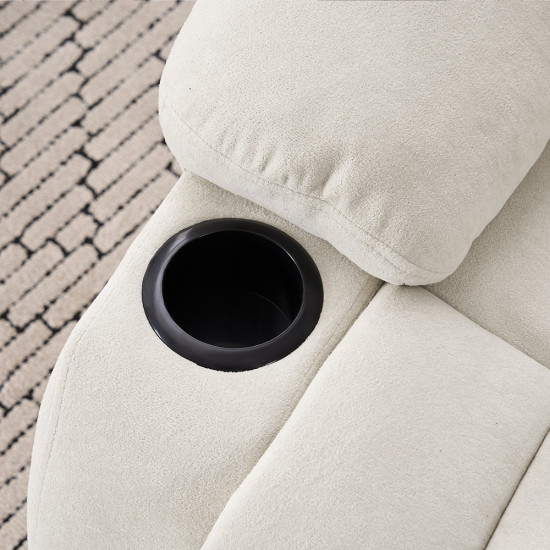 كرسي استرخاء هزاز دوار قماش بحامل جوال بيج كرسي استرخاء هزاز دوار قماش بحامل جوال بيج