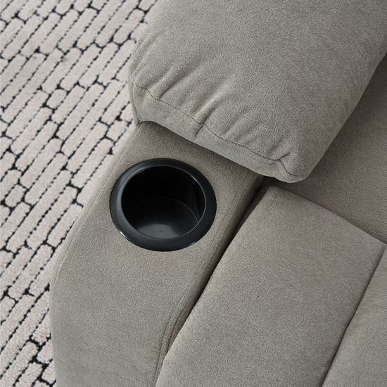 كرسي استرخاء هزاز دوار قماش بحامل جوال بيج غامق كرسي استرخاء هزاز دوار قماش بحامل جوال بيج غامق