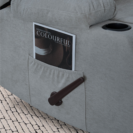 كرسي استرخاء هزاز دوار قماش بحامل جوال رمادي غامق كرسي استرخاء هزاز دوار قماش بحامل جوال رمادي غامق