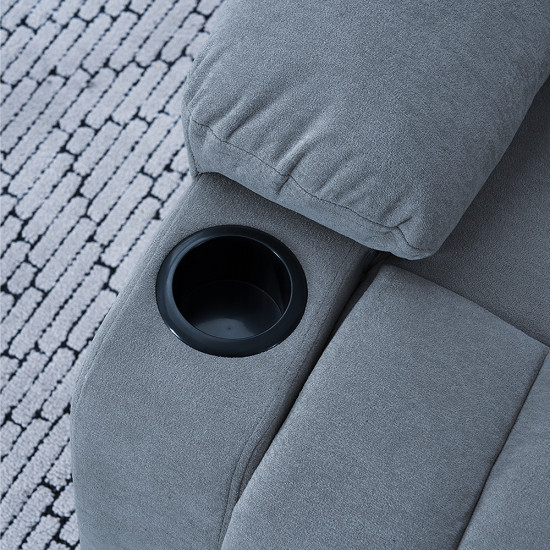 كرسي استرخاء هزاز دوار قماش بحامل جوال رمادي غامق كرسي استرخاء هزاز دوار قماش بحامل جوال رمادي غامق