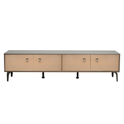 وحدة تلفاز خشب عصرية بني 180 سم