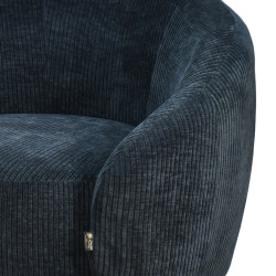 كرسي استرخاء دوار قماشي فاخر أسود